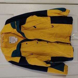 Childs Columbia Rain Jacket Coat Wind Weather Sailing Hood Hat Detachable
